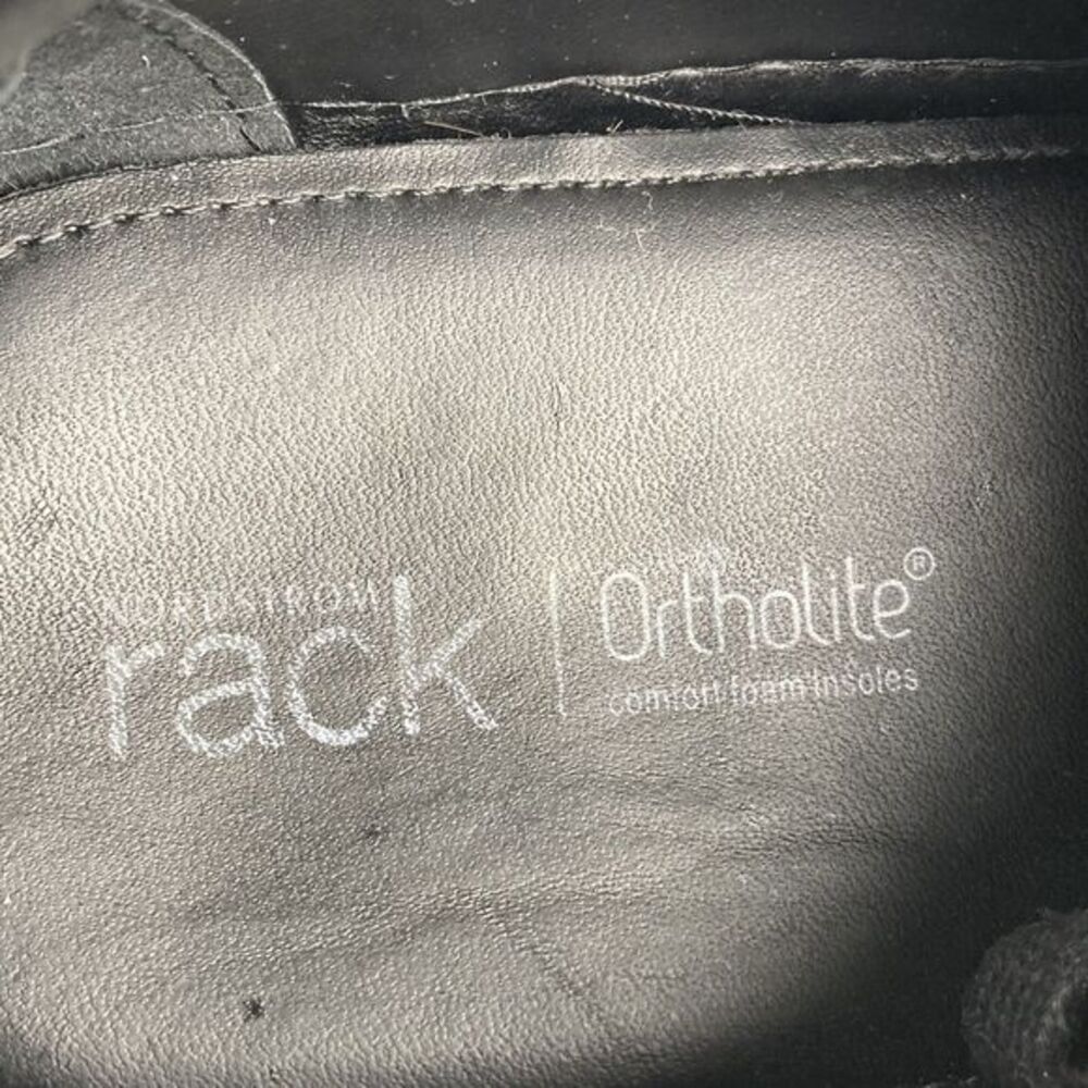 Nordstrom Rack Shoes Mens Sz 11 Black Ortholite Leather Comfort Casual Sneakers - Picture 12 of 13